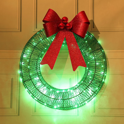 Light-Up Christmas Wreath – Holiday Door Decor 🎄✨