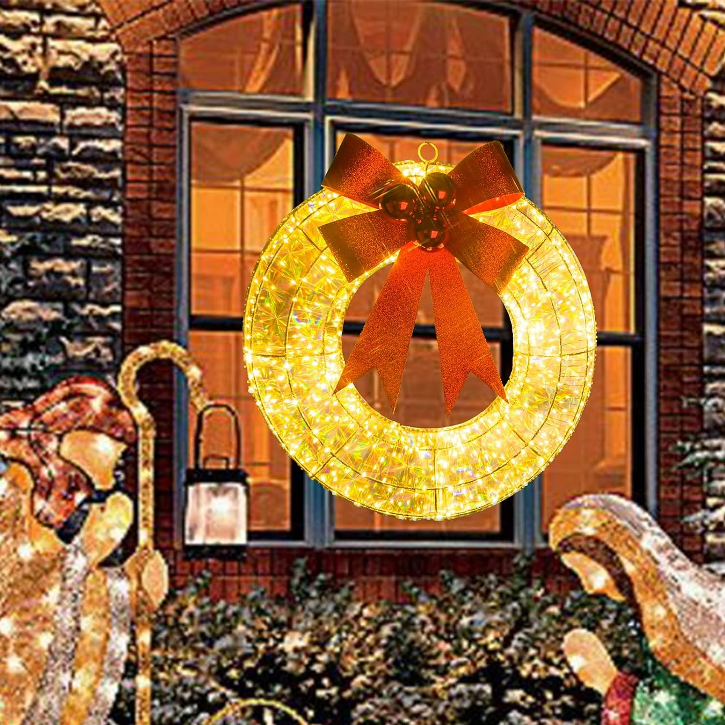 Light-Up Christmas Wreath – Holiday Door Decor 🎄✨