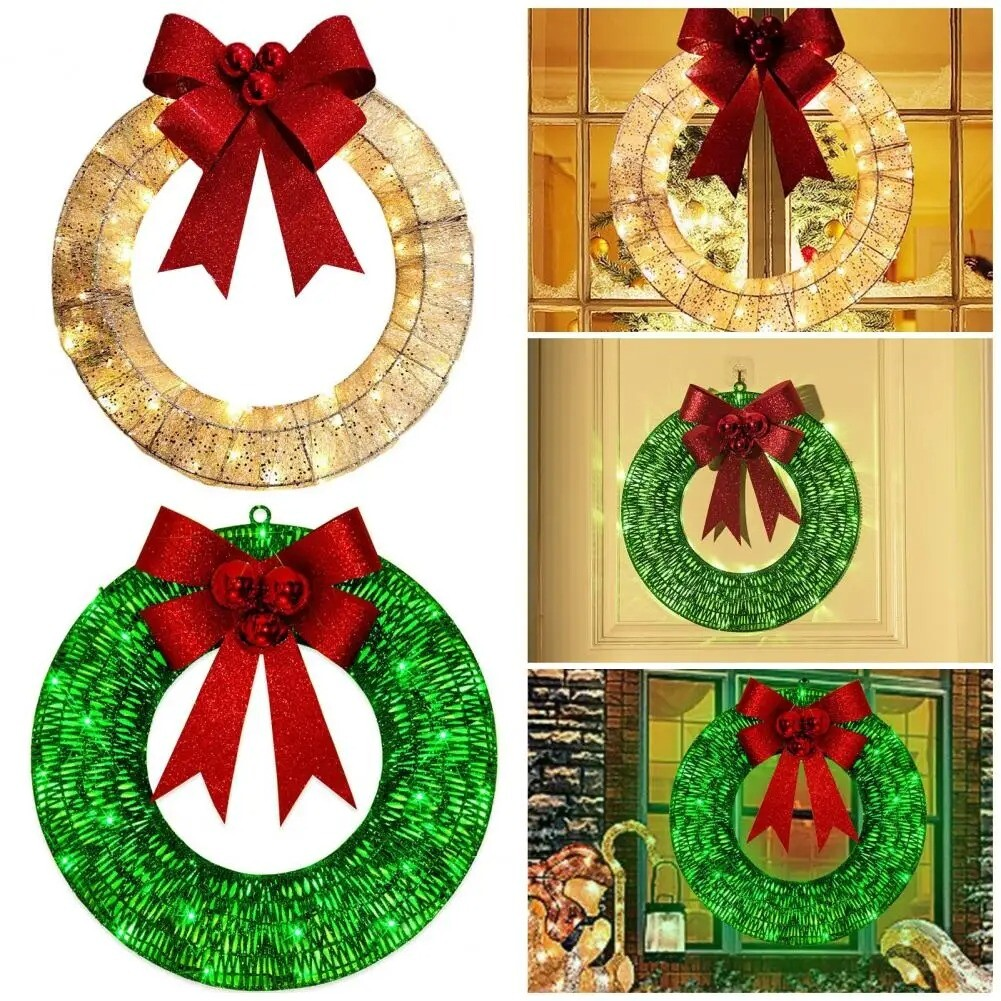 Light-Up Christmas Wreath – Holiday Door Decor 🎄✨
