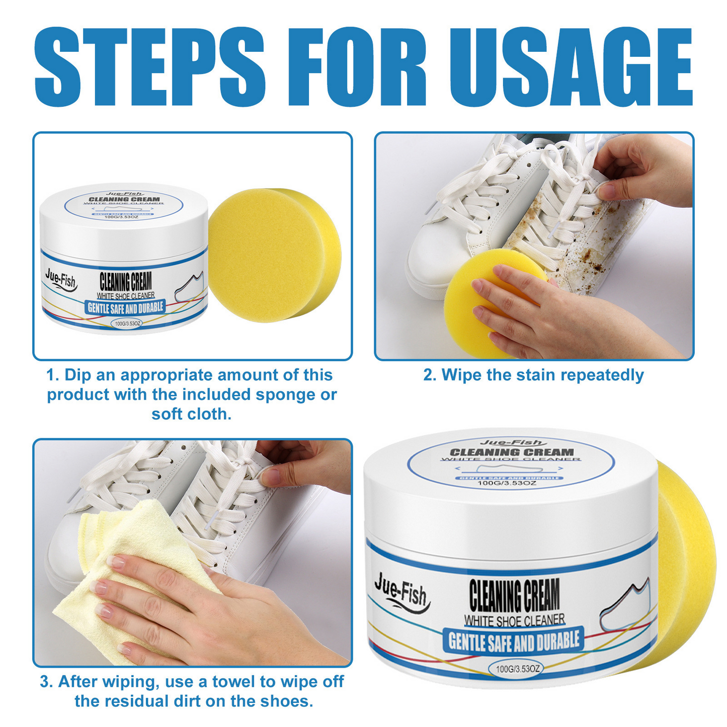 Dazzling White Shoes in Seconds!🫧Shoe Cleaning Cream