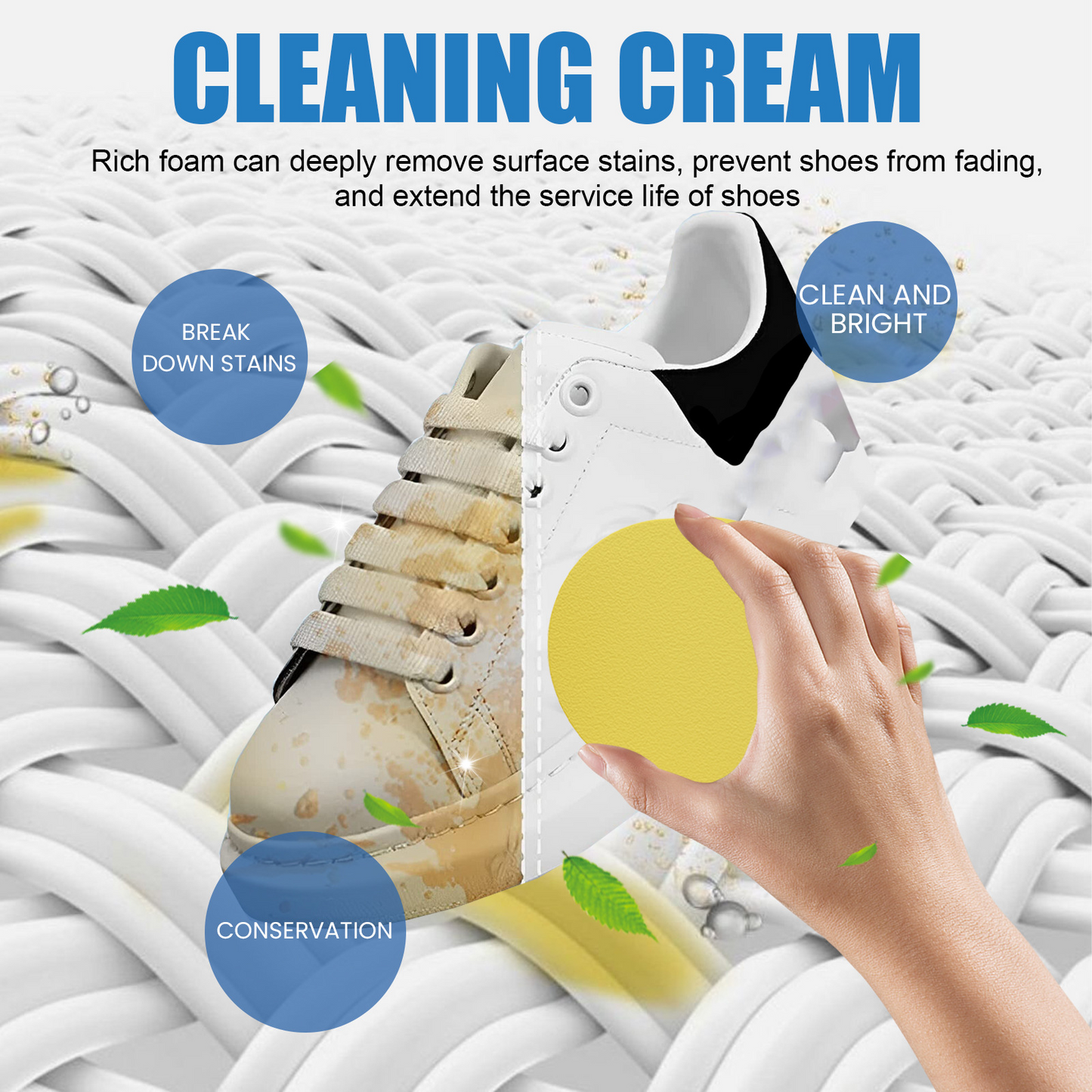 Dazzling White Shoes in Seconds!🫧Shoe Cleaning Cream