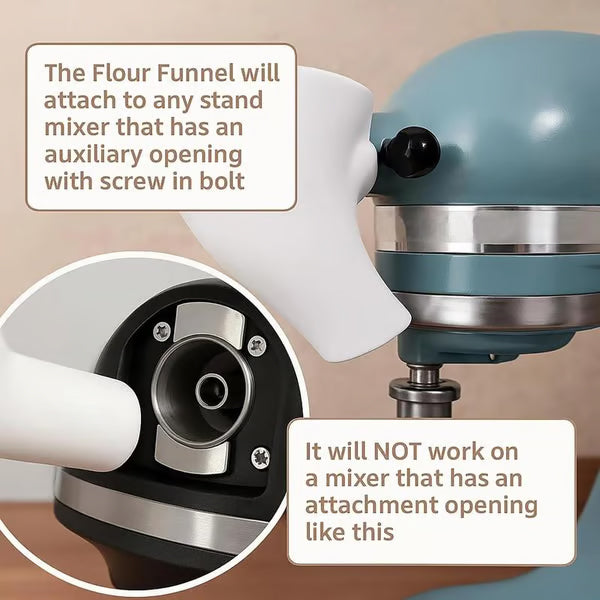 🔥Last Day 50% OFF - ✨Flour Funnel for Culinary Aid Stand Mixer