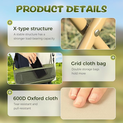 💺Portable Foldable Sling Bag Stool-- Sit Anywhere, Anytime💥No More Standing Around