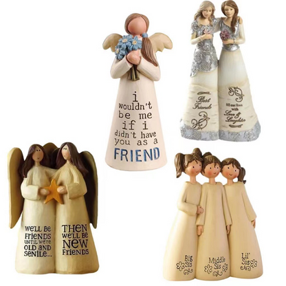 🪽 Handmade Angel Resin Figurine: A Timeless Tribute to Friendship & Sisterhood