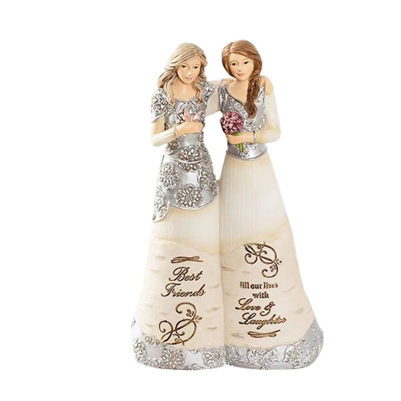 🪽 Handmade Angel Resin Figurine: A Timeless Tribute to Friendship & Sisterhood