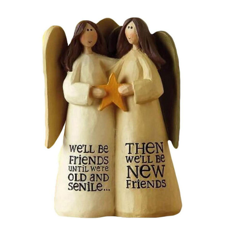 🪽 Handmade Angel Resin Figurine: A Timeless Tribute to Friendship & Sisterhood