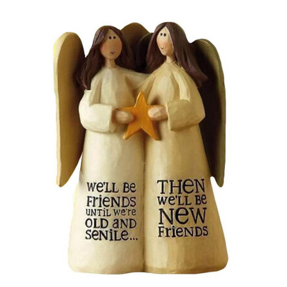 🪽 Handmade Angel Resin Figurine: A Timeless Tribute to Friendship & Sisterhood