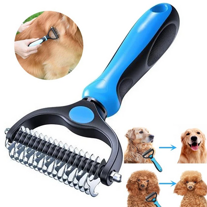🐕Pet Pro Grooming Tool 🔥No More Pet Hair & Stressful Brushing | 2‑in‑1 Professional Grooming at Home – Painless, Fast, Gentle for Dogs & Cats