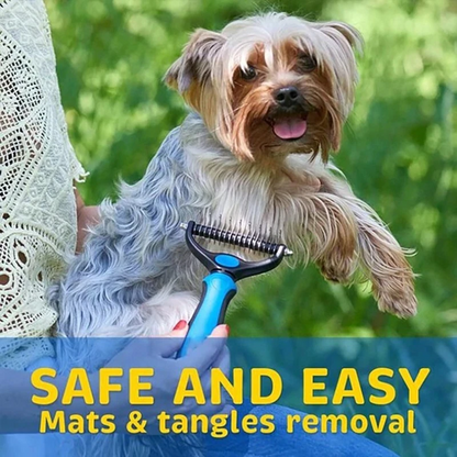 🐕Pet Pro Grooming Tool 🔥No More Pet Hair & Stressful Brushing | 2‑in‑1 Professional Grooming at Home – Painless, Fast, Gentle for Dogs & Cats
