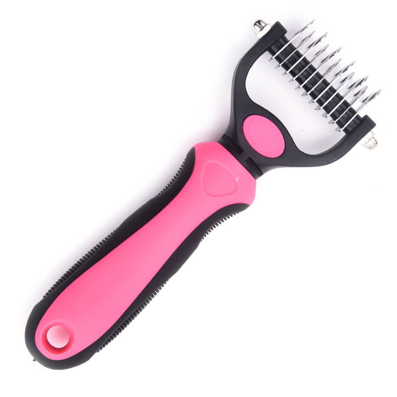 🐕Pet Pro Grooming Tool 🔥No More Pet Hair & Stressful Brushing | 2‑in‑1 Professional Grooming at Home – Painless, Fast, Gentle for Dogs & Cats