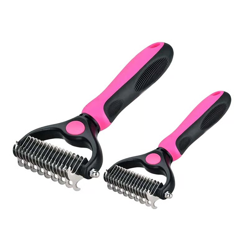 🐕Pet Pro Grooming Tool 🔥No More Pet Hair & Stressful Brushing | 2‑in‑1 Professional Grooming at Home – Painless, Fast, Gentle for Dogs & Cats