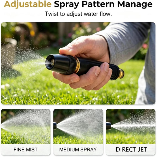Professional Duty Adjustable Twist Hose Nozzle Jet Sweeper Nozzle🚿cleans dirt, moss, wheels, and floors in seconds