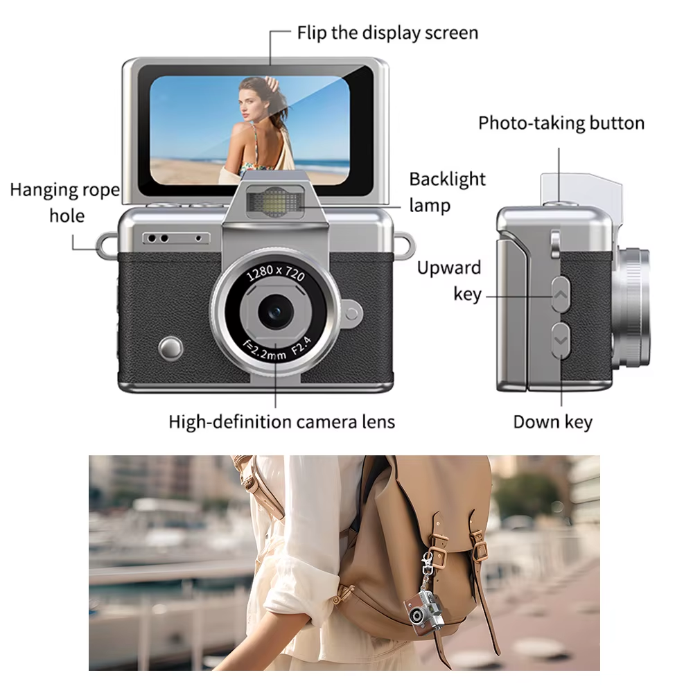 📸Mini Flip Screen Retro Camera--Captur Memories ✨