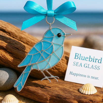 Handmade Sea Glass Bird Ornament