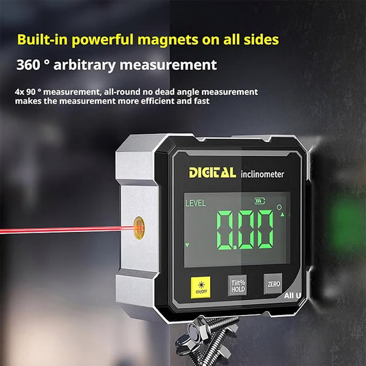 🔥Professional-Grade Digital Laser Angle Finder & Magnetic Protractor Tool