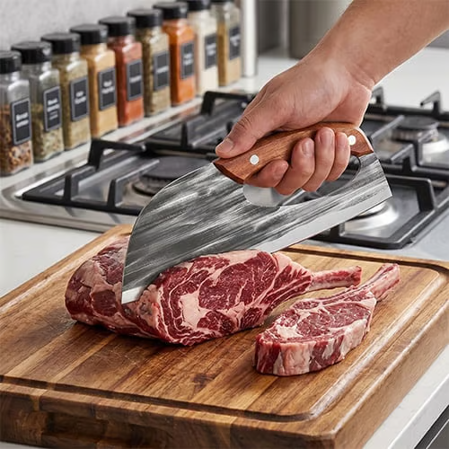 Premium Hand-Forged Chef's Knife & Cleaver Set