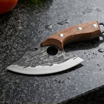 Premium Hand-Forged Chef's Knife & Cleaver Set