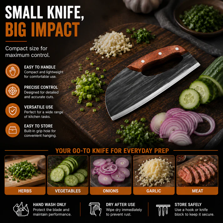 Premium Hand-Forged Chef's Knife & Cleaver Set