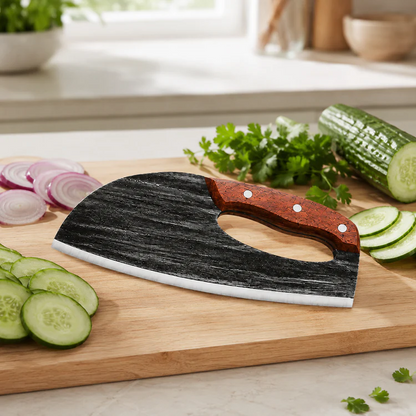 Premium Hand-Forged Chef's Knife & Cleaver Set