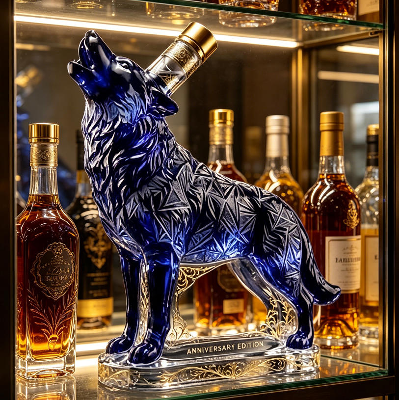 🔥Wolf King Whiskey Decanter🍺Limited edition collectible