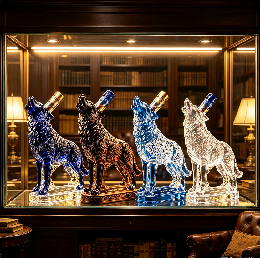 🔥Wolf King Whiskey Decanter🍺Limited edition collectible