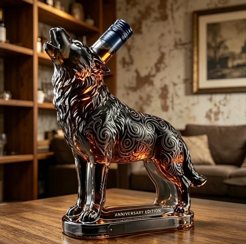 🔥Wolf King Whiskey Decanter🍺Limited edition collectible