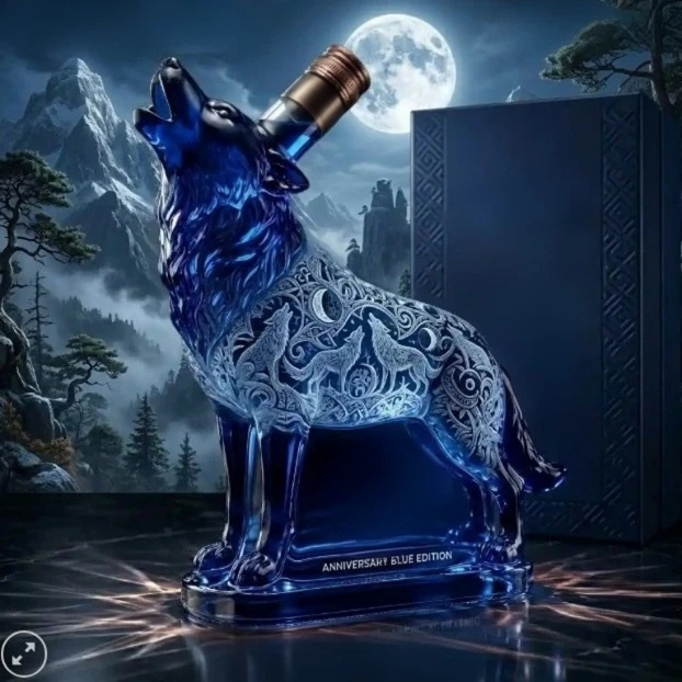 🔥Wolf King Whiskey Decanter🍺Limited edition collectible
