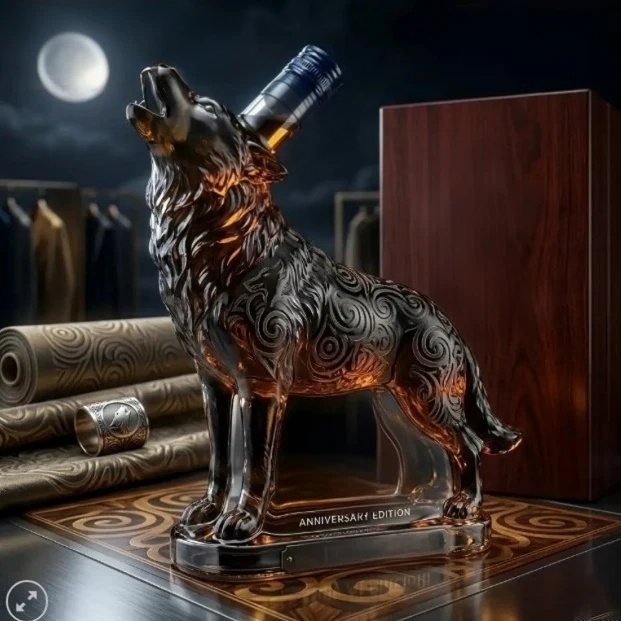 🔥Wolf King Whiskey Decanter🍺Limited edition collectible