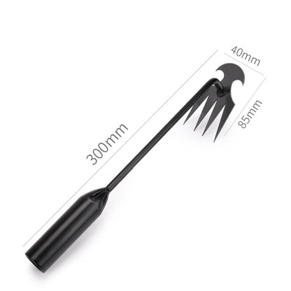🌿Garden Weed Pulling Tool – Deep Root Weed Remover with 4-Tine Steel Claw
