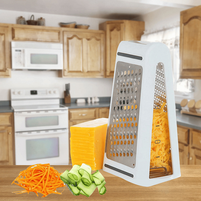 🧀 2-in-1 Cheese Grater Box – Dual-Sided Stainless Steel Grater