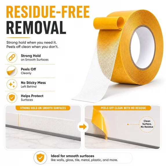🔥 Ultra Strong Waterproof Grid Double-Sided Mounting Tape