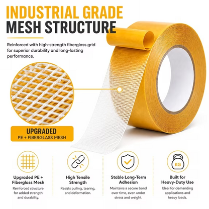 🔥 Ultra Strong Waterproof Grid Double-Sided Mounting Tape