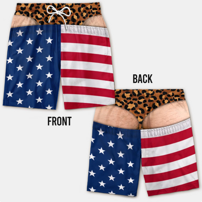 🔥🥳40K+ SOLD!😂Funny Patriotic Men’s Swim Trunks