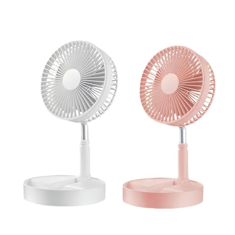🌀  NOW! 🔋 Telescopic Folding USB Charging Fan – Adjustable height, quiet operation & portable – perfect for desk, travel or outdoor use 💨