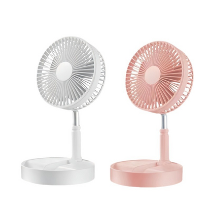 🌀  NOW! 🔋 Telescopic Folding USB Charging Fan – Adjustable height, quiet operation & portable – perfect for desk, travel or outdoor use 💨