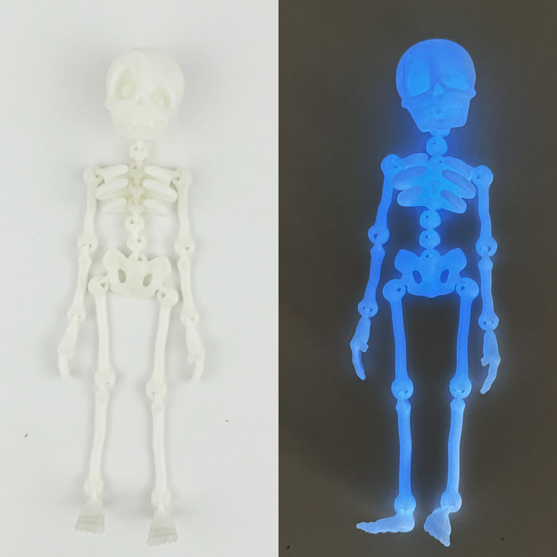 🦴 3D Printed Magnetic Skeleton Figurine – Vintage Desk Toy & Fridge Decor