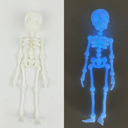 🦴 3D Printed Magnetic Skeleton Figurine – Vintage Desk Toy & Fridge Decor