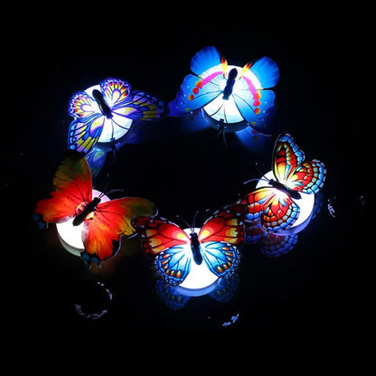 🦋 3D Colorful Butterfly LED Night Light – Creative Stick-On Wall Decor