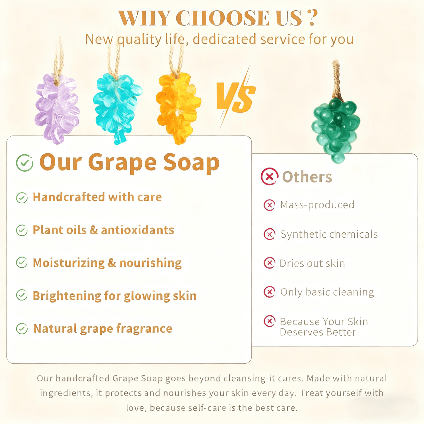 🔥LAST DAY 50% OFF- 🧼Handmade DIY Decorative Grape Soap🫧