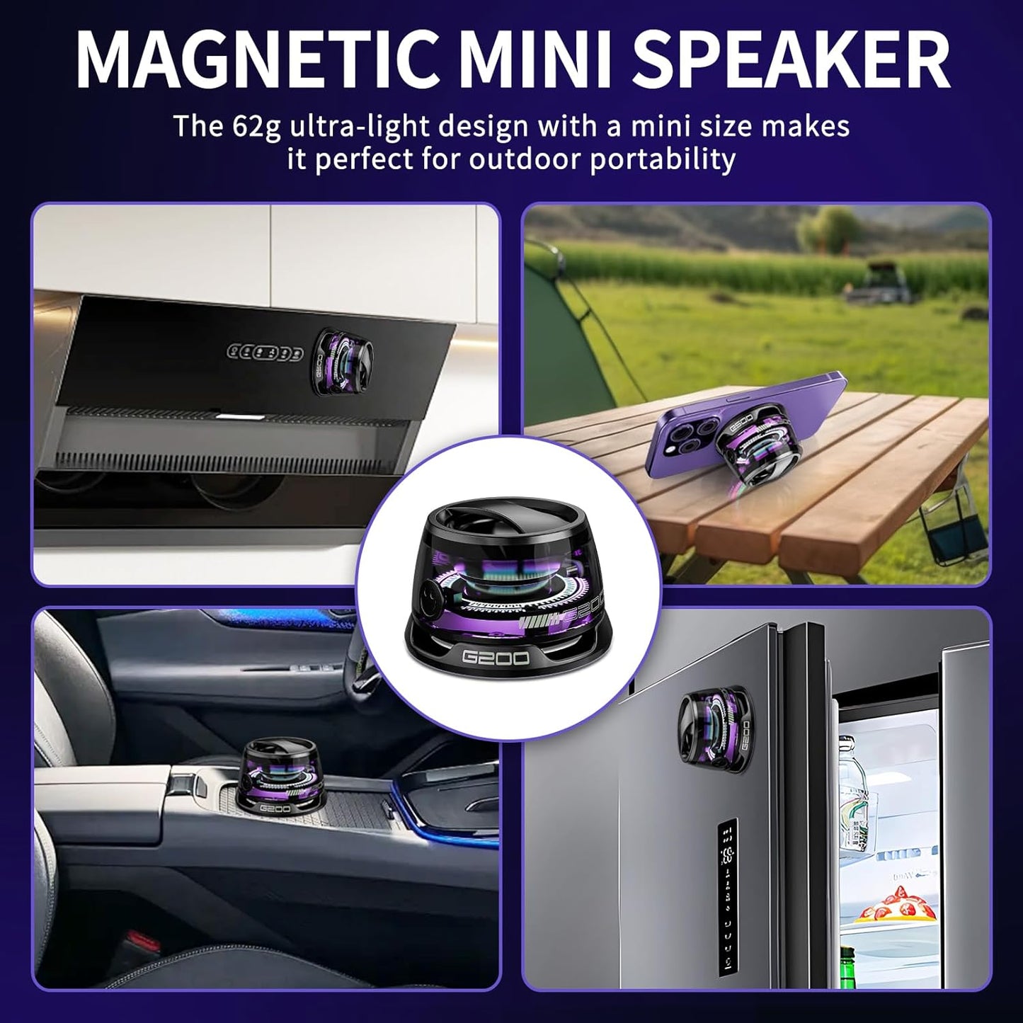 🌞Last 12 Hours 49% OFF🔥Multifunctional magnetic Bluetooth speaker
