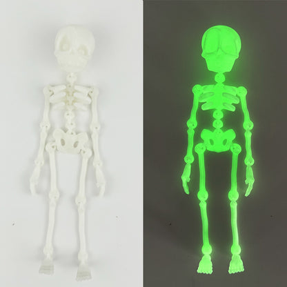🦴 3D Printed Magnetic Skeleton Figurine – Vintage Desk Toy & Fridge Decor