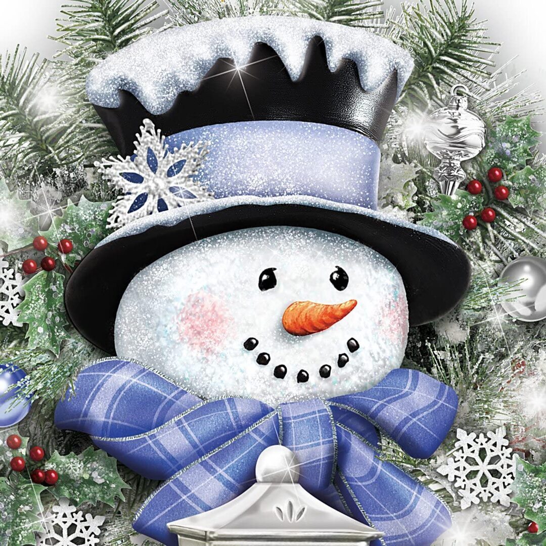 🔥BUY 1 GET 1 FREE🔥🎁"A WARM WINTER WELCOME" SNOWMAN  🌲Sticker⛄