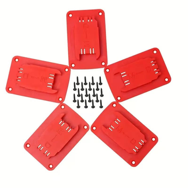5-Pack Heavy-Duty Tool Holder Mounts for DEWALT 20V/12V & Milwaukee M18 Drills