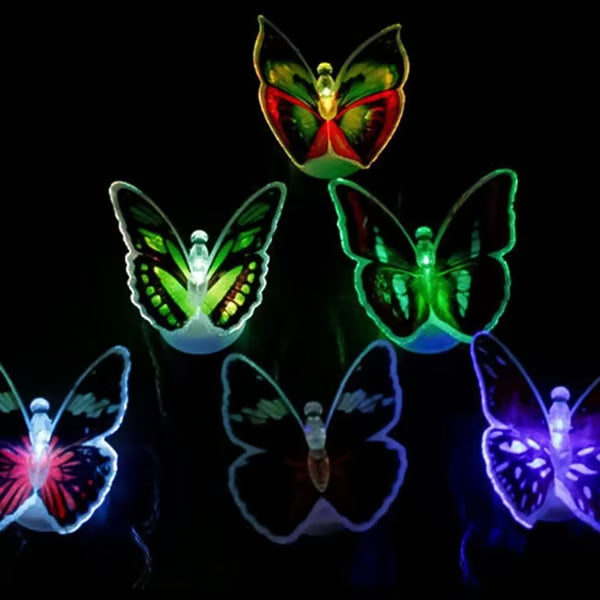 🦋 3D Colorful Butterfly LED Night Light – Creative Stick-On Wall Decor