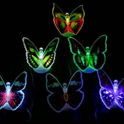 🦋 3D Colorful Butterfly LED Night Light – Creative Stick-On Wall Decor