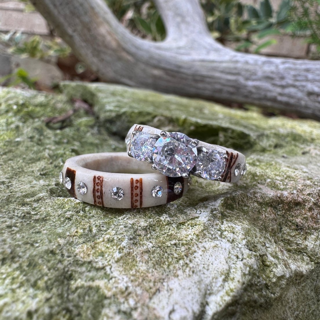 🔥💍Hand Carved Antler Ring 🌏Made From Natural Shed Antlers