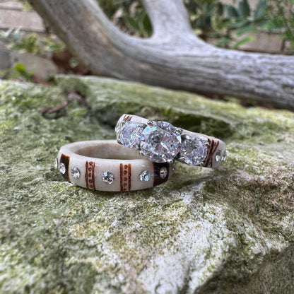 🔥💍Hand Carved Antler Ring 🌏Made From Natural Shed Antlers