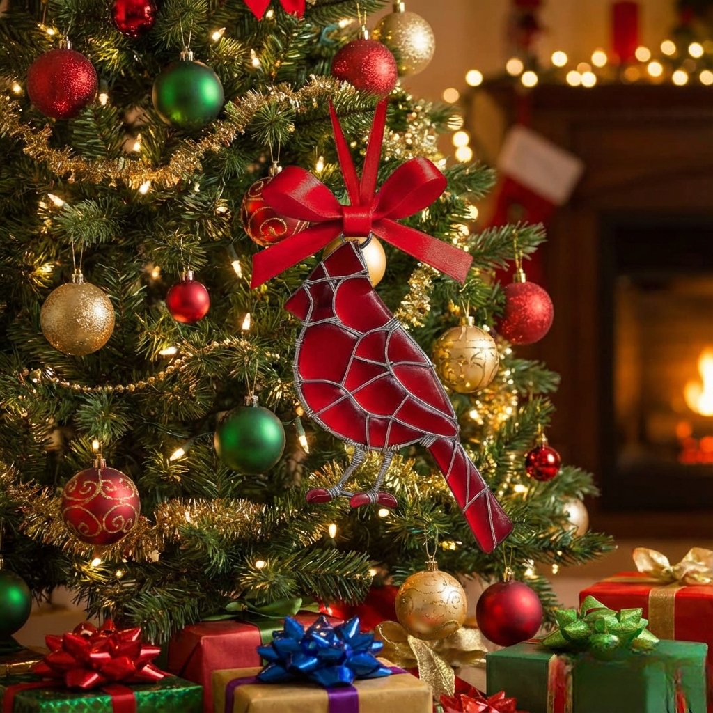 Handmade Sea Glass Bird Ornament