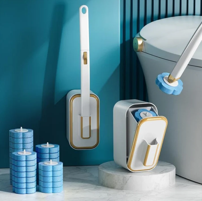👍60K+ SOLD!🚽💦Hygienic Disposable Toilet Brush | Wall-Mounted Replacement Head Set ⚡Hot Sale