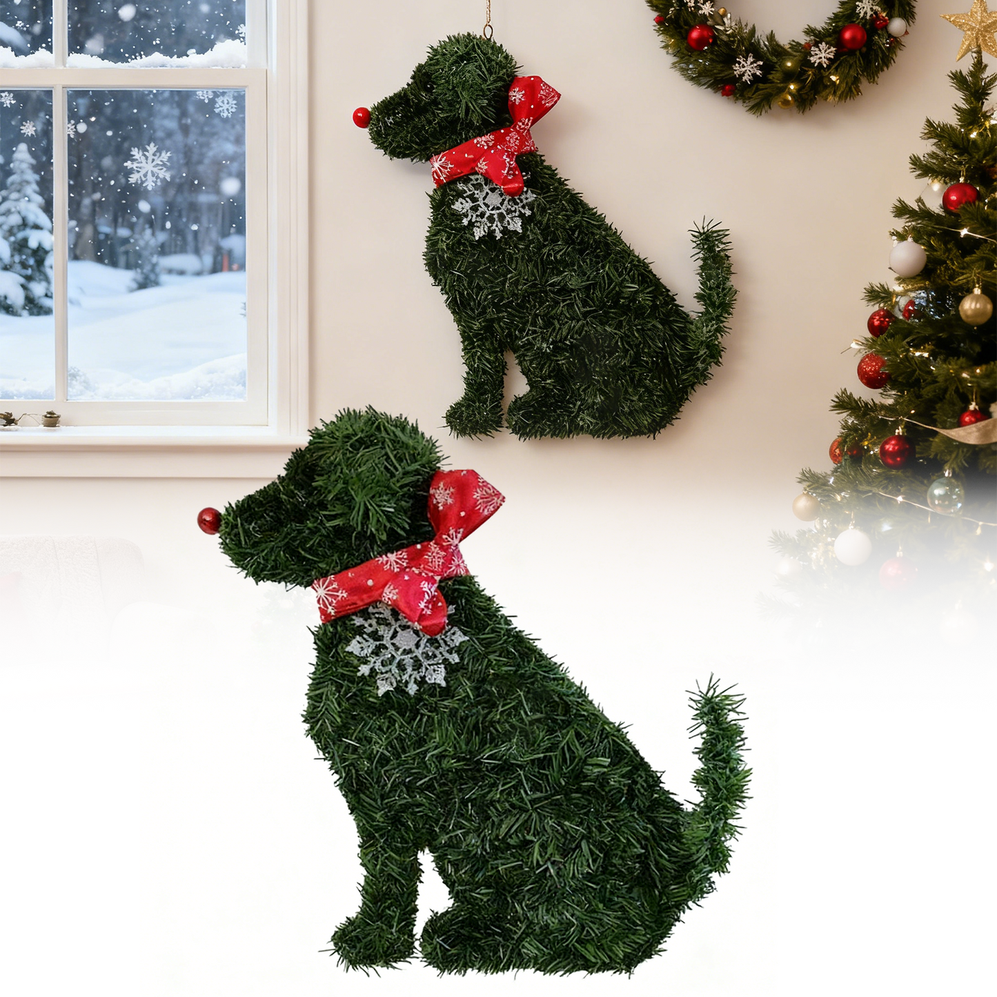🔥Black Friday Sale - 49% OFF🔥Dachshund Christmas Wreath Series